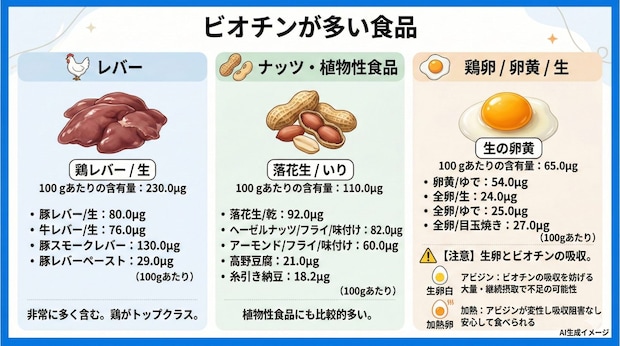 ビオチンが多い食品