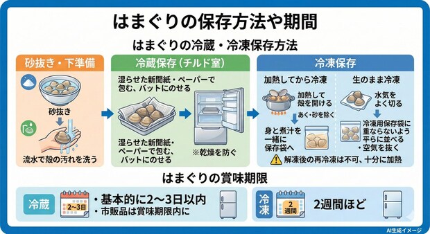 はまぐりの保存方法