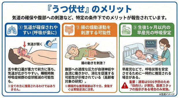 「うつ伏せ」のメリット