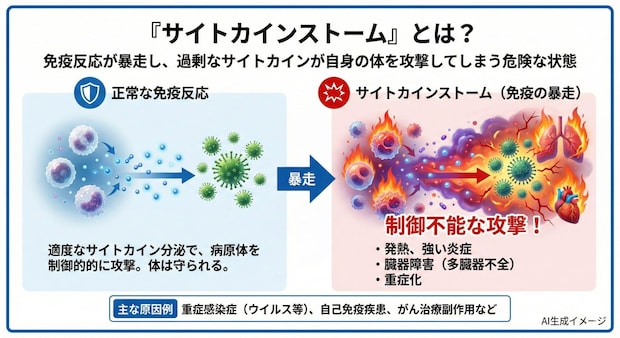 「サイトカインストーム」とは？