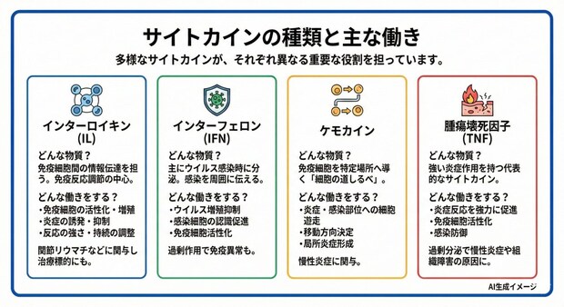 サイトカインの種類