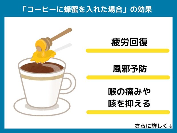 コーヒーに蜂蜜を入れた場合の効果