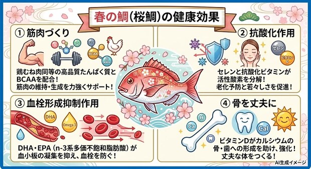 春の鯛（桜鯛）の健康効果