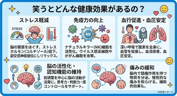 人が笑うとどんな健康効果があるの？