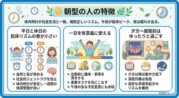 朝型の人の特徴