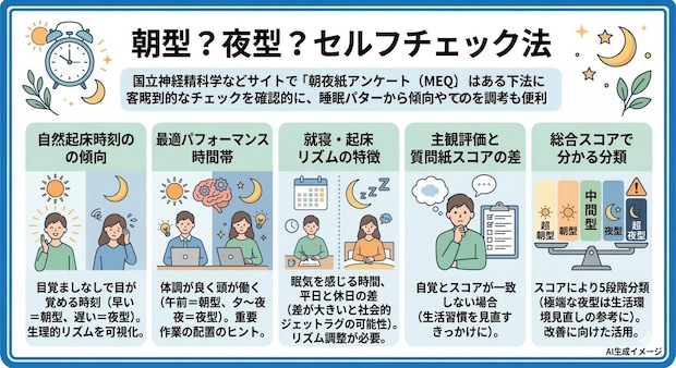 朝型？夜型？セルフチェック法