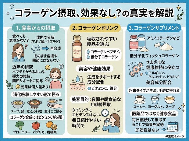 コラーゲン摂取に効果がないのは本当？