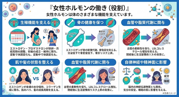 女性ホルモンの働き（役割）