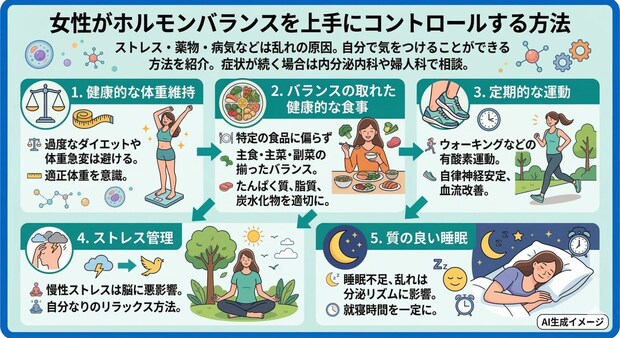 女性がホルモンバランスを上手にコントロールする方法