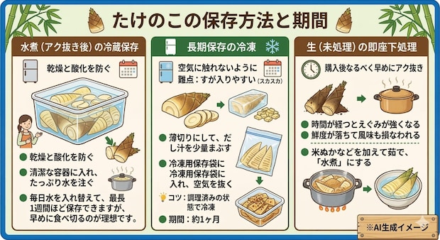 たけのこの保存方法