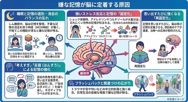 嫌な記憶が脳に定着する原因