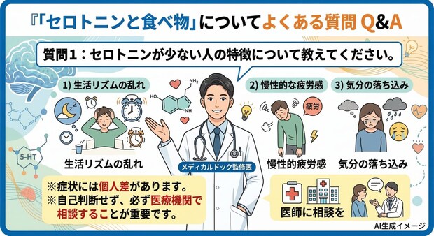 「セロトニンと食べ物」についてよくある質問