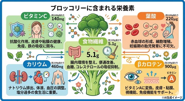 ブロッコリーに含まれる栄養素