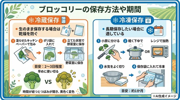 ブロッコリーの保存方法