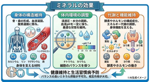 ミネラルの効果