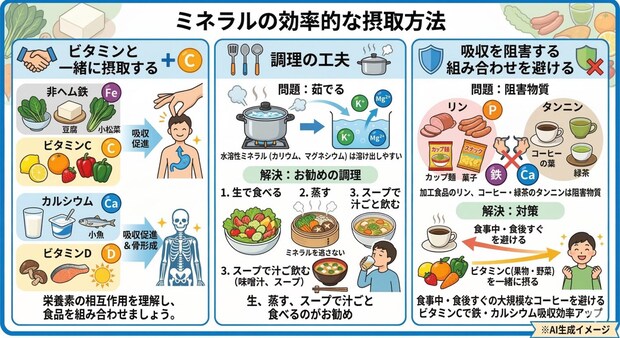 ミネラルの効率的な摂取方法