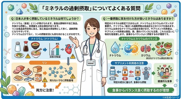 「ミネラルの過剰摂取」についてよくある質問