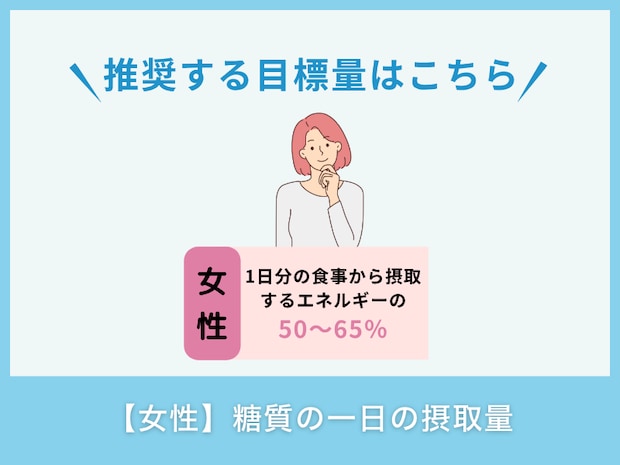 【女性】糖質の一日の摂取量