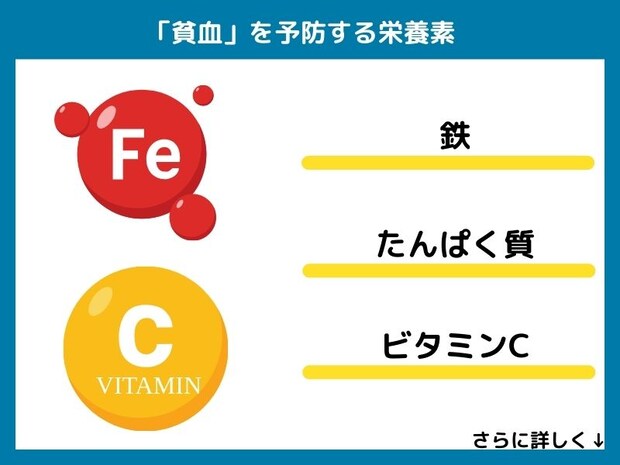 貧血を予防する栄養素