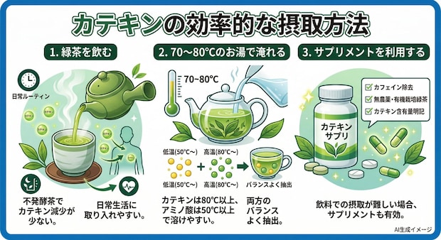 カテキンの効率的な摂取方法