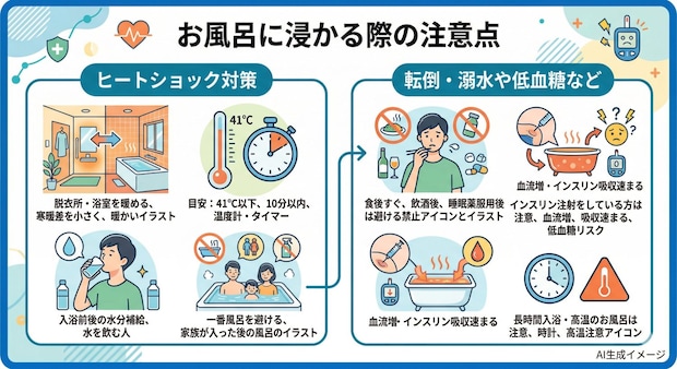 お風呂に浸かる際の注意点