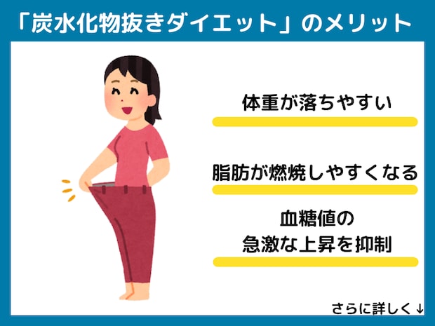 炭水化物抜きダイエットのメリット