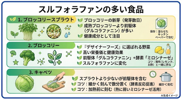 スルフォラファンの多い食品