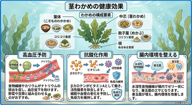 茎わかめの健康効果