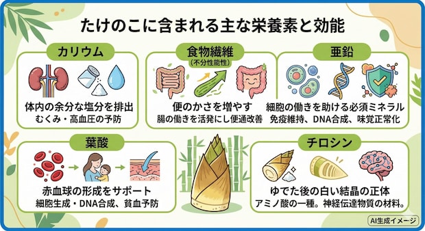 たけのこに含まれる栄養素