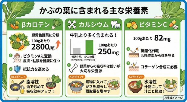 かぶに含まれる栄養素