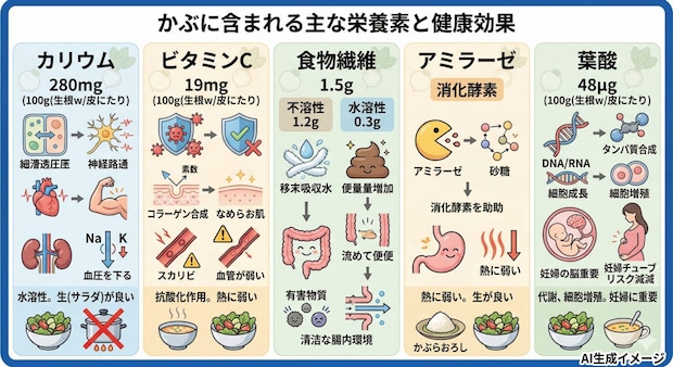 かぶに含まれる栄養素