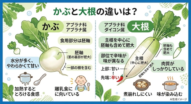かぶと大根の違いは？