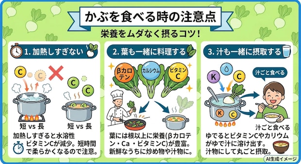 かぶを食べる時の注意点