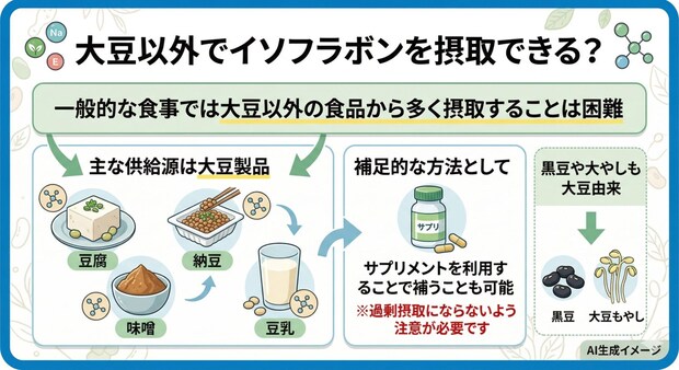 大豆以外でイソフラボンを摂取できる？