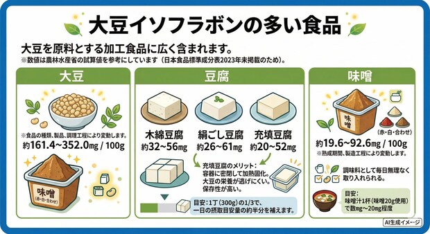 大豆イソフラボンの多い食品