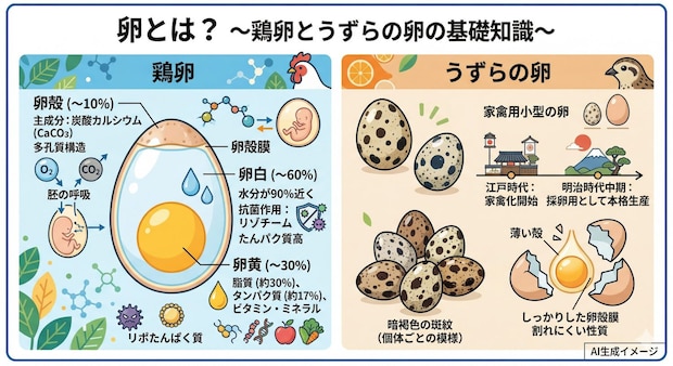 卵(鶏卵・うずらの卵)とは?