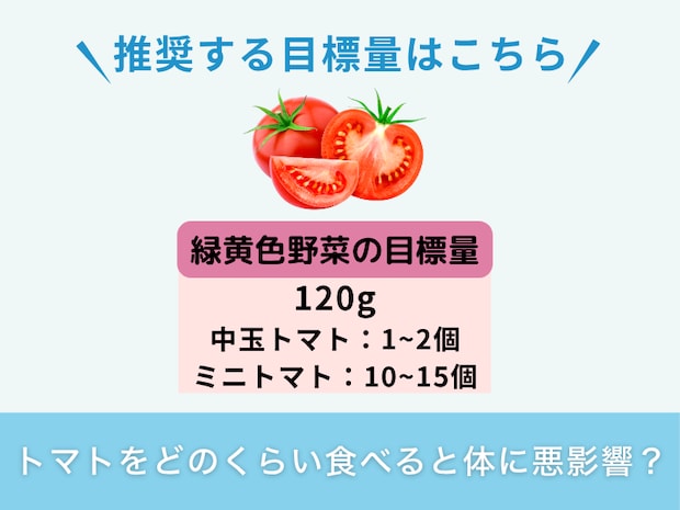 トマトをどのくらい食べると体に悪影響？