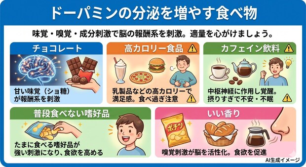 ドーパミンの分泌を増やす食べ物