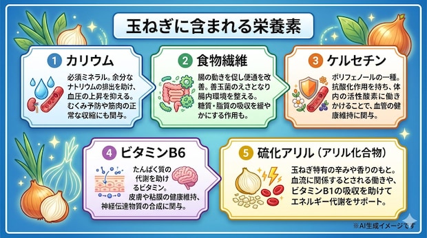 玉ねぎに含まれる栄養素