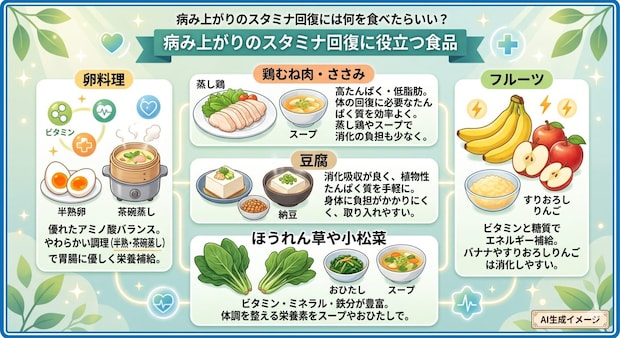 病み上がりのスタミナ回復には何を食べたらいい?