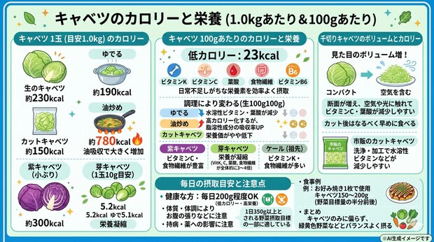 キャベツのカロリー量