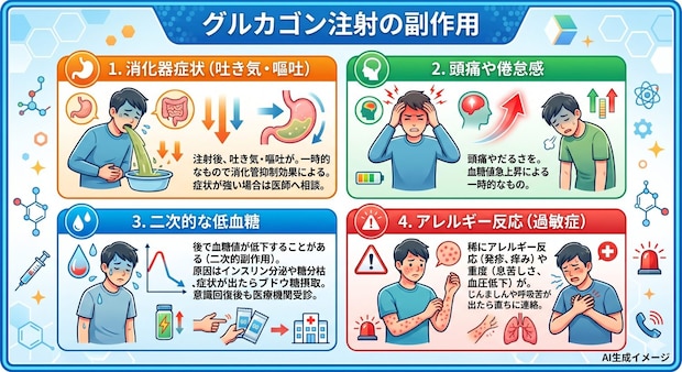 グルカゴン注射の副作用