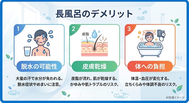 長風呂のデメリット