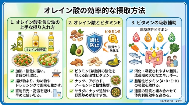 オレイン酸の効率的な摂取方法