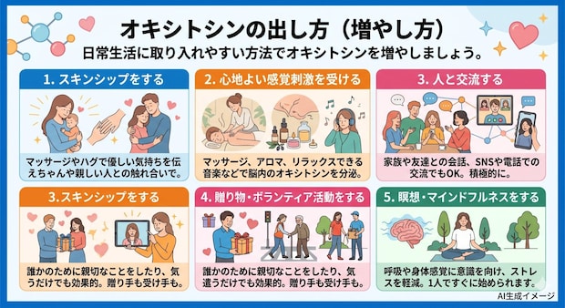オキシトシンの出し方（増やし方）