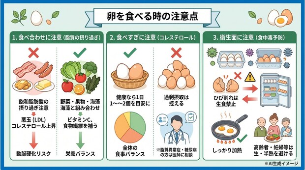 卵を食べる時の注意点