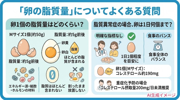 「卵の脂質量」についてよくある質問