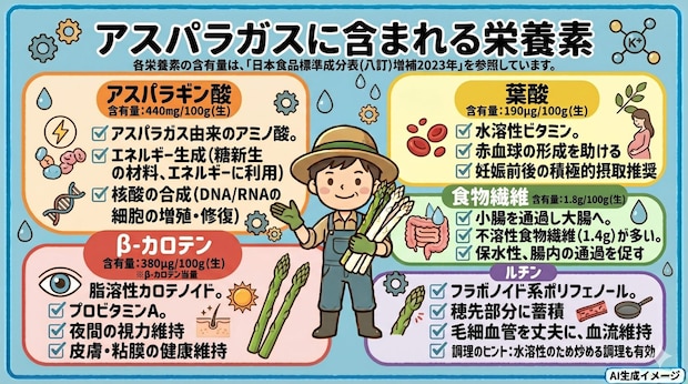 アスパラガスに含まれる栄養素