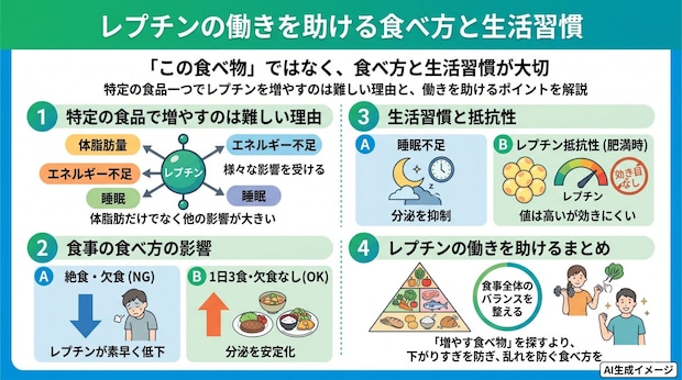レプチンの働きを助ける食べ物