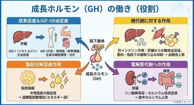 成長ホルモンの働き(役割)